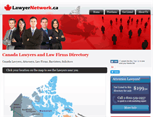 Tablet Screenshot of lawyernetwork.ca